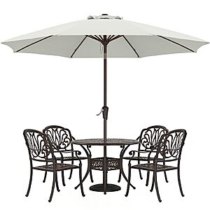 ABCCANOPY Outdoor Windproof Table Umbrella w/ Push Button Tilt & Crank (various) from