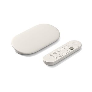 $74.99: Google TV Streamer 4K with Voice Search Remote, Porcelain, 32 GB Storage