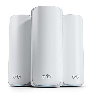 NETGEAR Orbi 770 Series BE11000 Tri-band Mesh Wi-Fi 7 System (3-pack) White