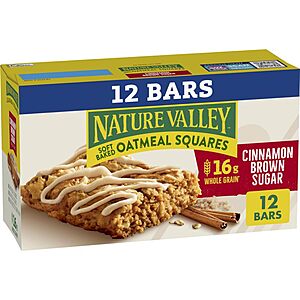 [S&S] $4.74: Nature Valley Soft Baked Oatmeal Squares, Cinnamon Brown Sugar, 12 Bars (14.88 oz)