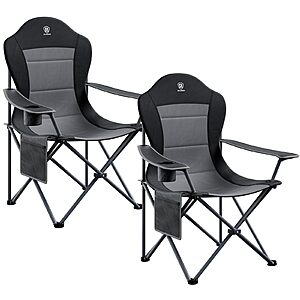 Evers Advanced Folding Camping Chair W/ High Padded Back