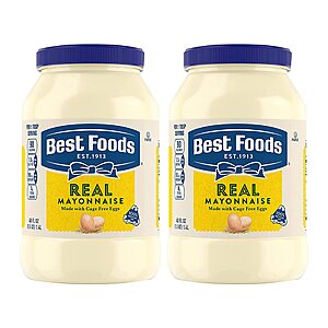 [S&S, AC] $8.96: 2-Pack Best Foods Real Mayonnaise Gluten Free 48 oz