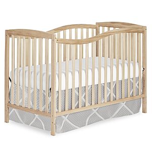 $117.99: Dream On Me Chelsea 5-in-1 Convertible Full-Size Baby Crib, Natural, GreenGuard Gold & BSA, Pinewood, 4 Mattress Heights