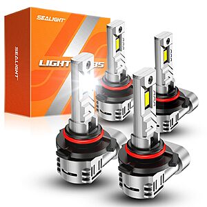 SEALIGHT HB3 9006 Bulbs, 6500K Cool White, IP68 Waterproof, Pack of 4