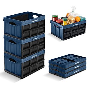 $28.19: CleverMade Collapsible Storage Bins, 32L 3 Pack, Ocean