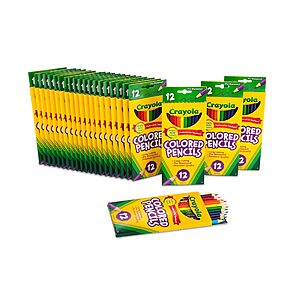 $23.28: Crayola Bulk Colored Pencils for Kids (24pk), 12 Colors