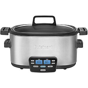 $129.00: Cuisinart 3-In-1 Cook Central 6-Quart Multi-Cooker, Slow Cooker, Brown/Saute, Steamer (MSC-600 NAS), Silver