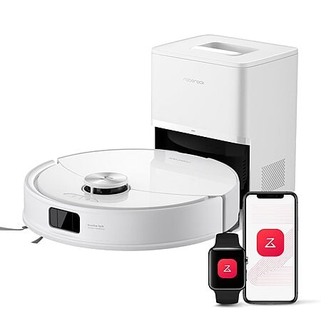 $279.99: roborock Q10 S5+ Robot Vacuum and Mop, 10,000Pa Suction, 70 Days Self-Emptying, White