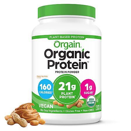 [S&S] $21.47: Orgain Organic Vegan Protein Powder, Peanut Butter (2.03 lb)