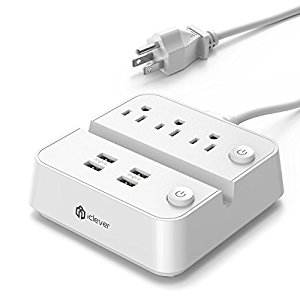 iClever BoostStrip IC-BS02 Smart Power Strip & USB Charger / 10ft Lightning to USB Charging Cable for $16.99 / $8.99 + FSSS