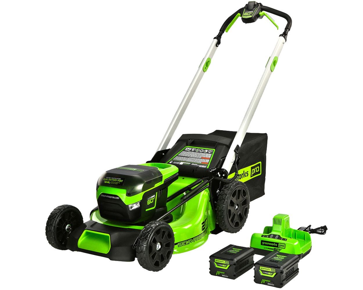 Greenworks 80 Volt 21-Inch Self-Propelled Lawn Mower (1 X Battery And X ...