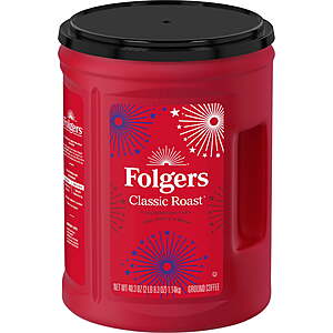 Folgers Classic Roast Medium Roast Ground Coffee, Limited Edition Canister for America’s 250th Anniversary, 40.3 ozfolgers $17.76
