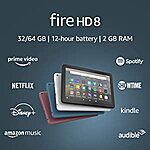 32GB Amazon Fire HD 8 Tablet (2020 Model) $45 + Free S/H