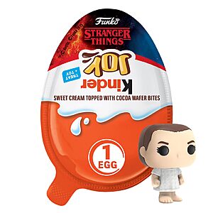 Amazon Fesh - Kinder Joy Egg, Sweet Cream with Crispy Wafer Bites Treat and Surprise Stranger Things Toy Inside, 0.7 oz - $0.55 - YMMV