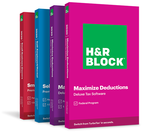 H&R Block Deluxe 2021 Tax Software w efile (Windows/Mac) $9.95  or Deluxe + State $19.95 or Premium $34.95