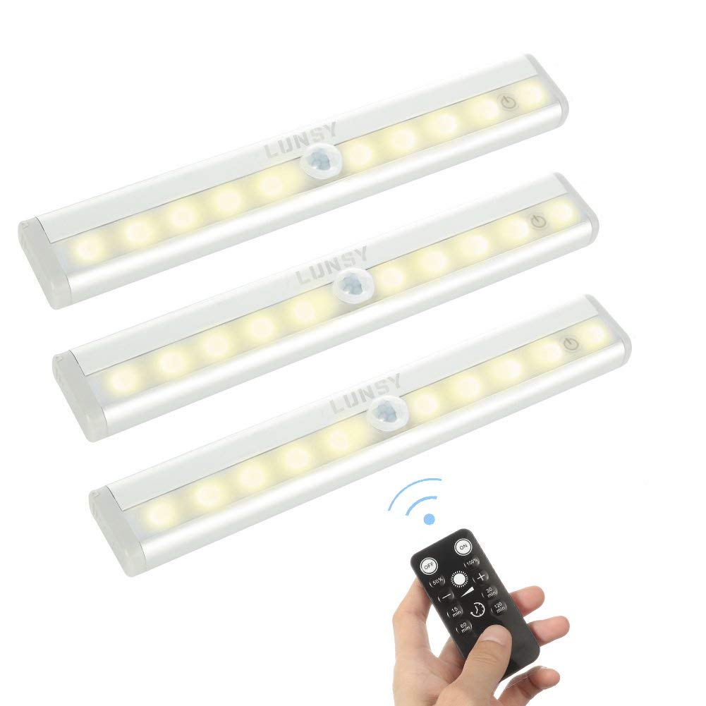 LUNSY Closet Lights Battery Operated, Wireless Remote ...