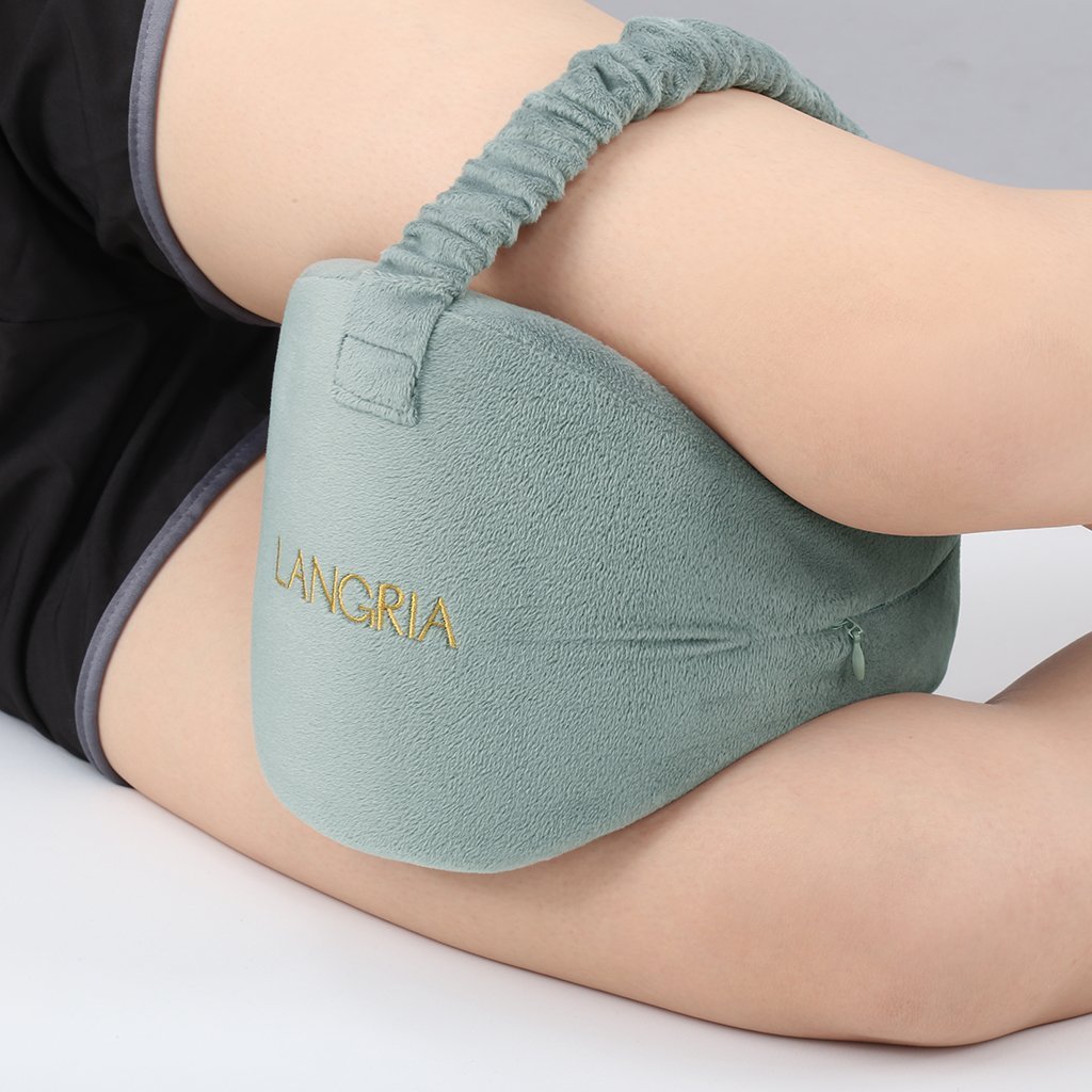 Knee Pillow Memory Foam Multi Use Wedge Contour For Sciatica Leg