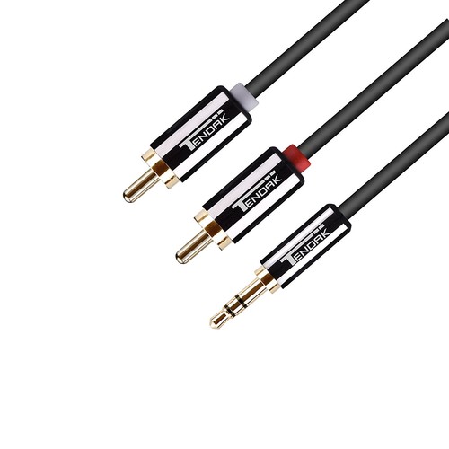 3.5mm to 2 RCA Stereo Audio Cable Male to Male for Car, MP3, TV, Phone (3.3FT/ 1M) for $3.99