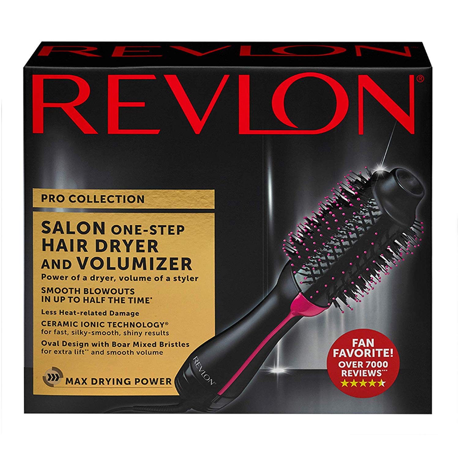Revlon One Step Hair Dryer Volumizer Hot Air Brush Black Amazon 35 97