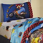 Super Mario, cars, angry birds and Tinkerbell twin sheet set $10.99 at Kmart.
