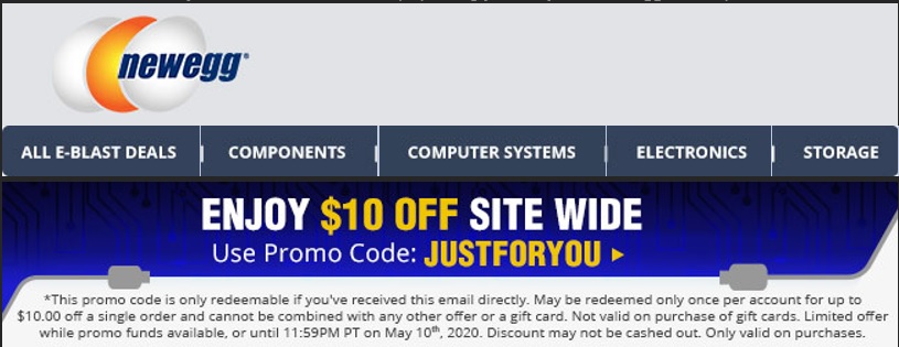 newegg new user promo code