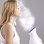 NanoSteamer Large 3-in-1 Nano Ionic Facial Steamer with Precise Temp Control - Humidifier - Unclogs Pores - Blackheads - Spa Quality $33.95