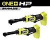 RYOBI ONE+ HP 18V Brushless Cordless 1/4 in. and 3/8 in. Extended Reach Ratchets (Tools Only) $219