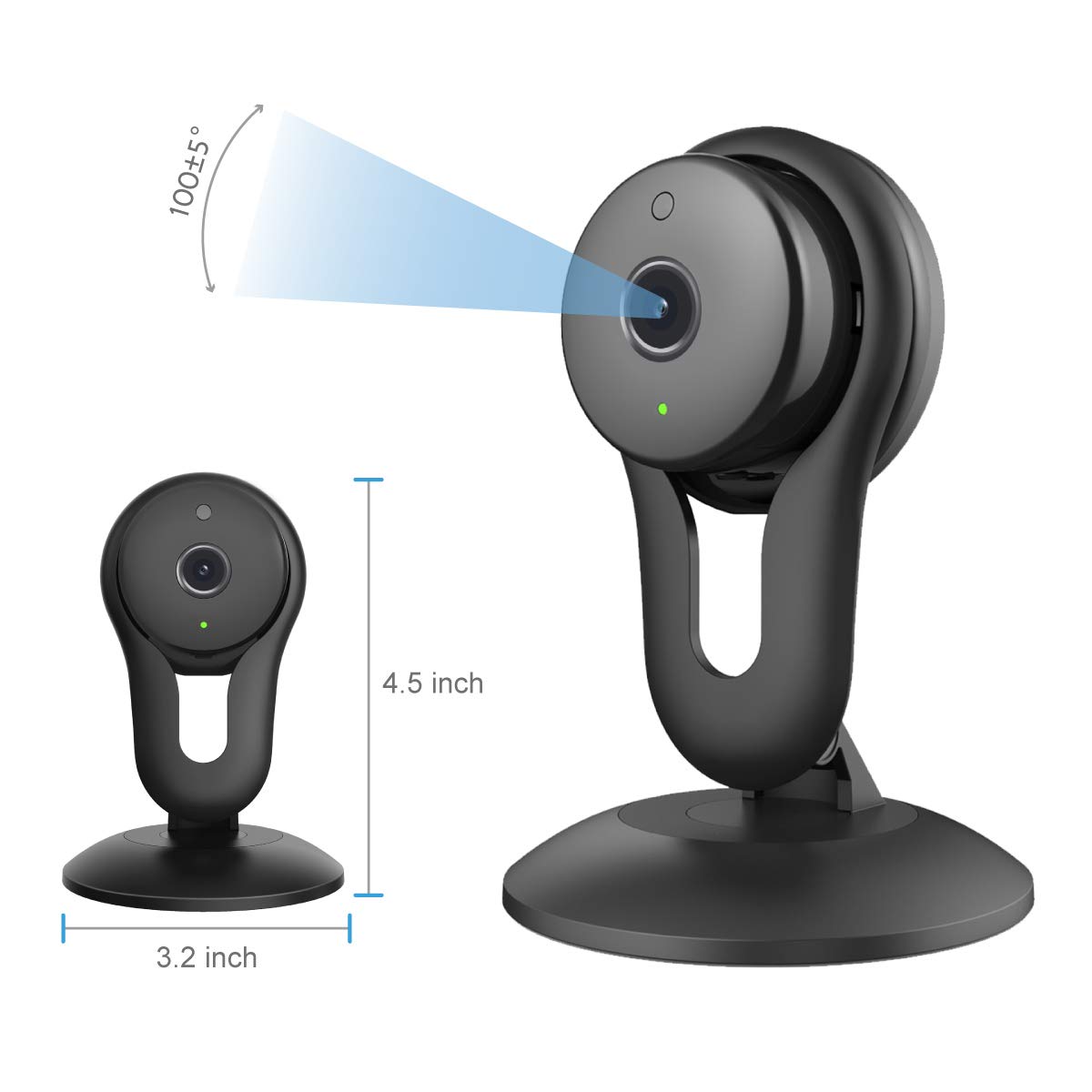 Home Camera,WiFi Camera HD IP Camera with Night Vision, Two Way Audio, Movement Tracking, Activity Alerts with iOS, Android App - Cloud Service Available - $12.99 AC @ Amazon