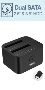 Unitek Aluminum USB 3.0 to SATA Dual Bay USB 3.0 Hard Drive Docking Station with Offline Clone Function/Hard Drive Duplicator, for 2.5 3.5 Inch HDD SSD SATA $21.99 AC @ Amazon