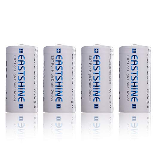 4-Pack EASTSHINE 3.7v 700mAh 16340/RCR123A Li-ion Rechargeable Battery for Arlo Flashlight $9.97