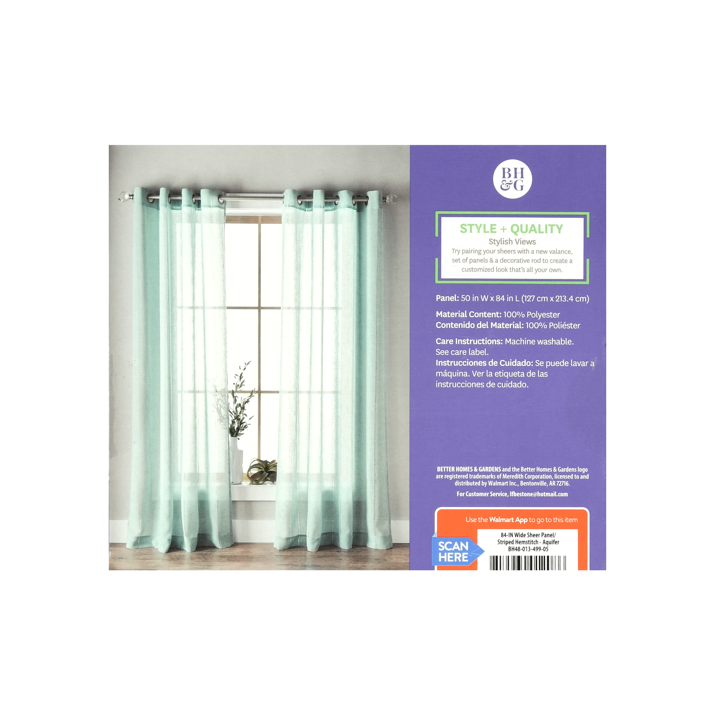 Better Homes Amp Gardens Hemstitch Curtain Single Grommet