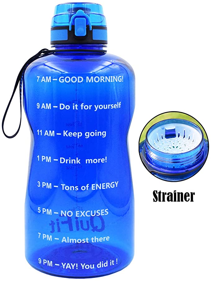 BuildLife BPA Free Water Bottle with Time Marker & Strainer from $5.98 + FSSS