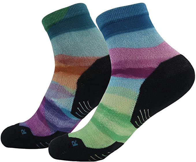 HUSO Unisex Digital Printed Athletic Quarter Running Socks from $6.49 + FSSS