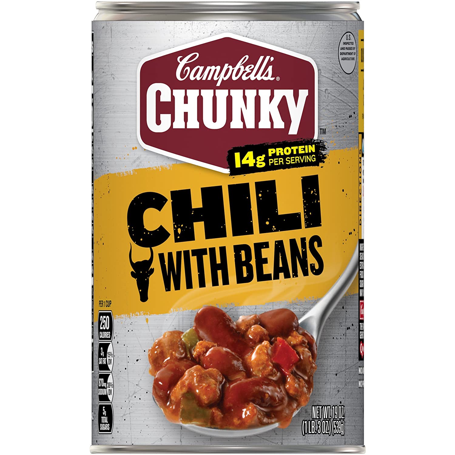 12-Pack 19oz Campbell's Chunky Chili with Beans $18.27