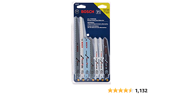 $9.99 Bosch RAP7PK 7-Piece Reciprocating Saw Blade Set Amazon - $9.99