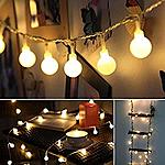 ALOVECO Battery Operated String Lights15ft 40 LED bulbs with Timer $4.49
