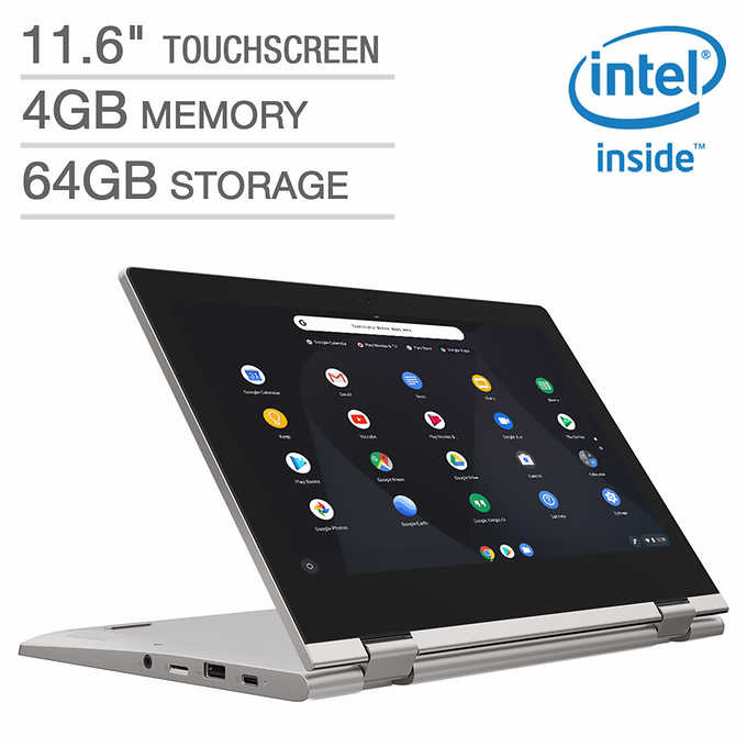 Costco - Lenovo 11.6 ; C340 - Chromebook - 2-In-1 Touchscreen IPS HD - 4GB RAM - 64GB eMMC Internal Storage $199.99
