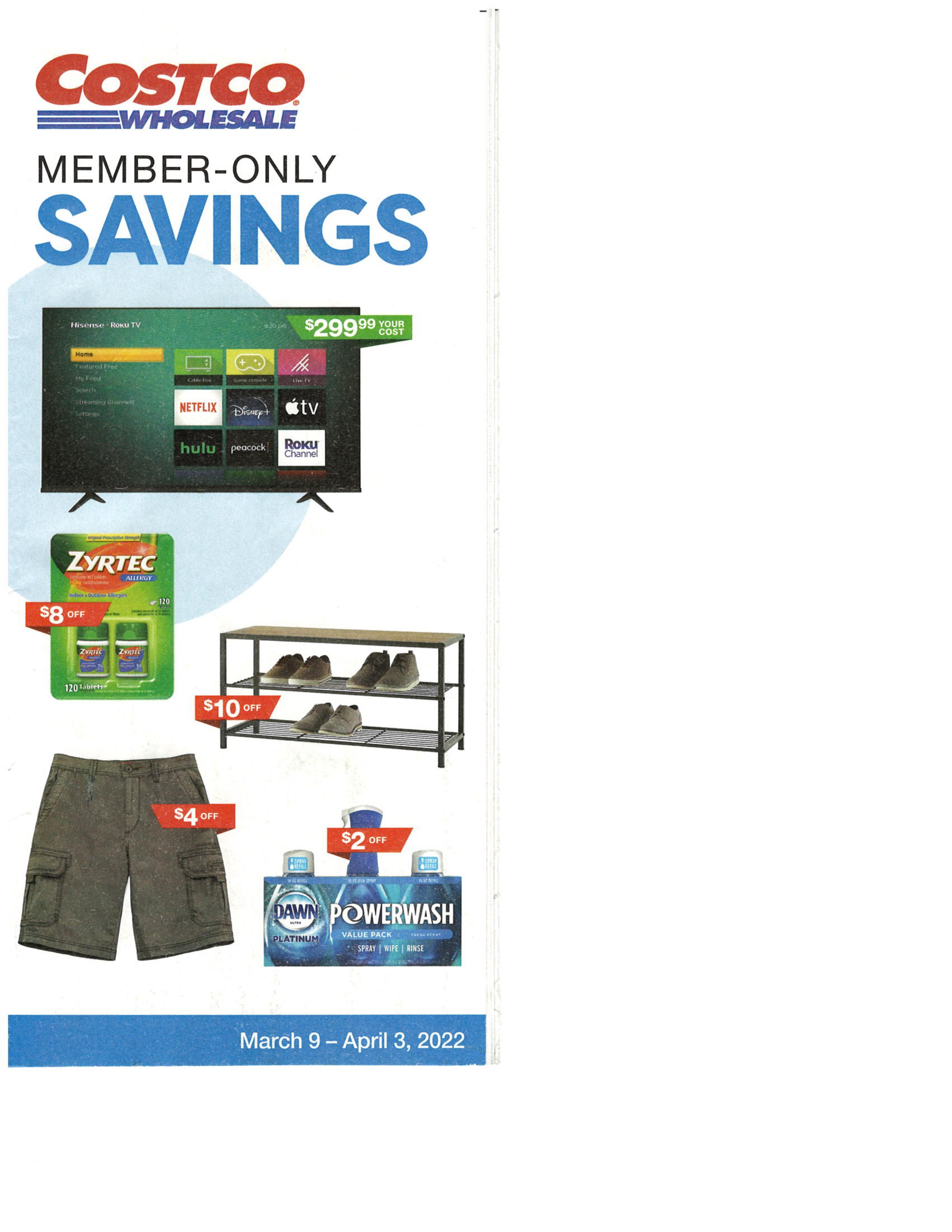 Costco Wholesale Members: In-Warehouse/Online Savings Event