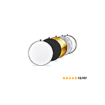 Neewer 43 Inch/110 Centimeter Light Reflector 5-in-1 Collapsible Multi-Disc with Bag - Translucent, Silver, Gold, White and Black for Studio Photography Lighting and Outd - $14