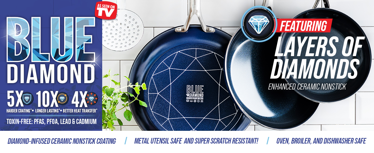 Blue Diamond Frying Pan Skillet 8" - $11.47 FS with Prime