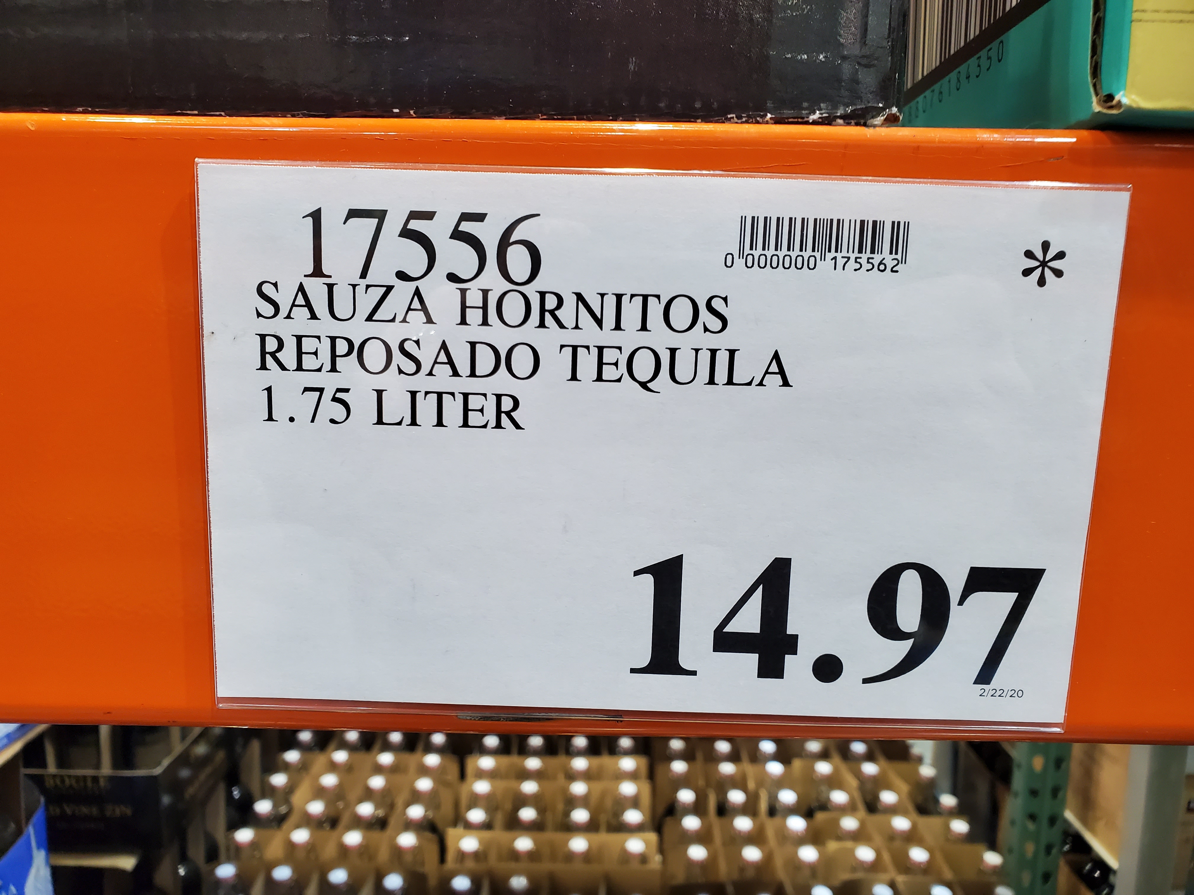 Sauza Hornitos 1.75L $14.97 @ Costco in store YMMV. What virus?