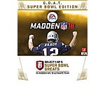 Madden NFL 18: G.O.A.T Super Bowl Edition (XB1 Digital Game) $20