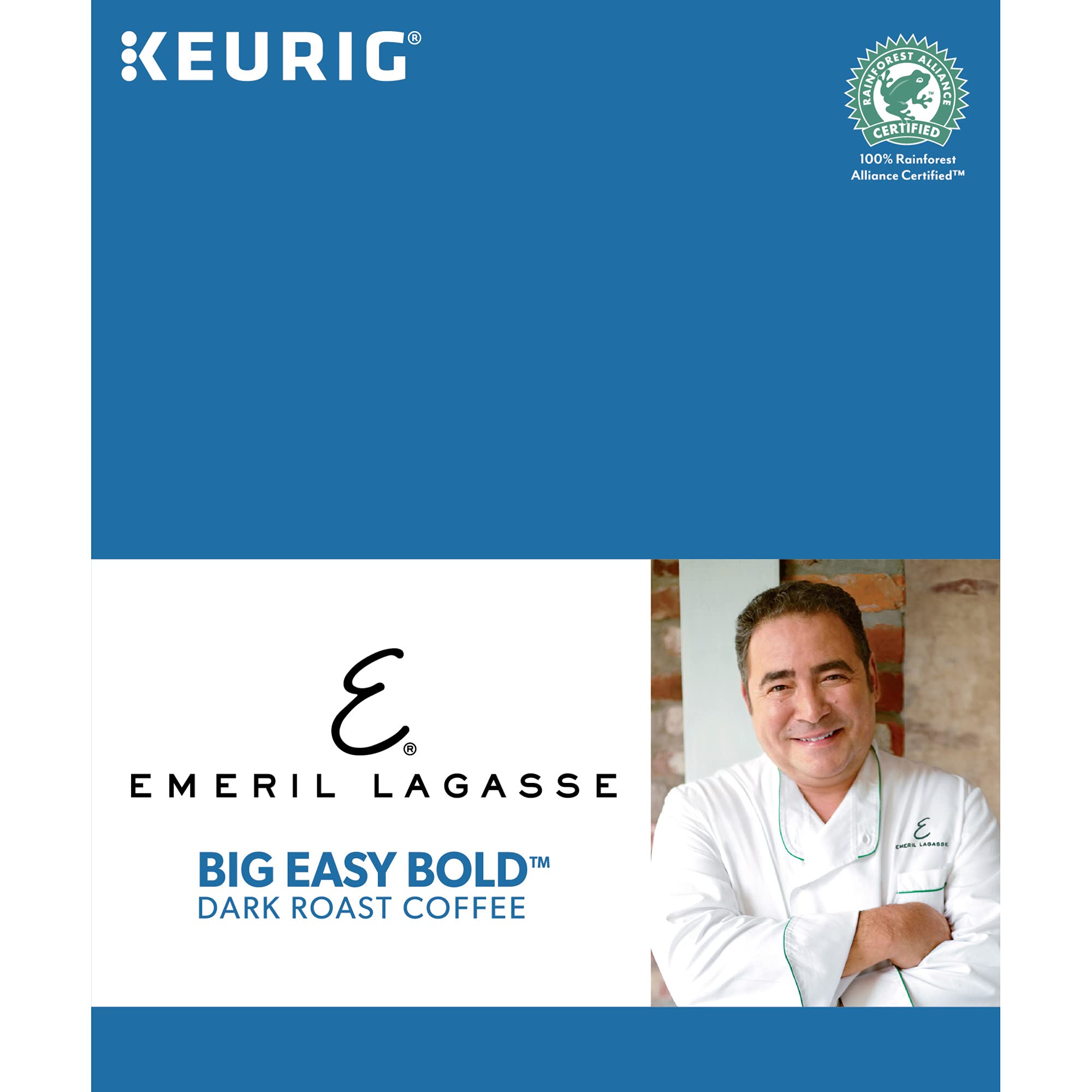 Emeril Big Easy Bold Single-Serve Keurig K-Cup Pods, Dark Roast Coffee Pods, 48 Count $12.99 or less @Amazon