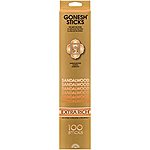 Gonesh Extra Rich Collection Sandalwood – 100 Stick Pack-Incense Count $1.50 @Amazon (backordered)