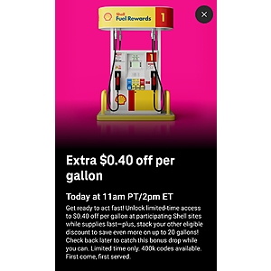 T-Mobile Customers T Life App * Starts 6/9/26 *  Shell Fuel Rewards Extra $0.40 off gal, more