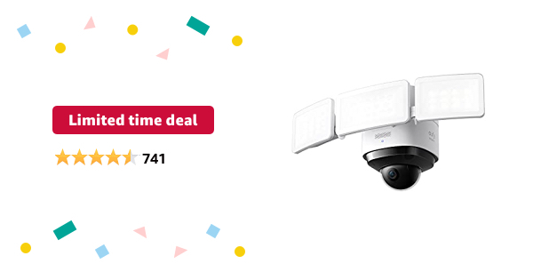 Limited-time deal: eufy Security Floodlight Cam 2 Pro, 360-Degree Pan and Tilt Coverage, 2K Full HD, Smart Lighting, Weatherproof, On-Device AI Subject Lock and Tracking, - $246.49