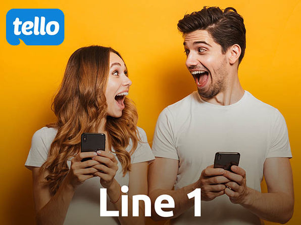 Two Lines Of Tello Prepaid 6-Month Plan: Unlimited Talk/Text + 2GB LTE Data $69