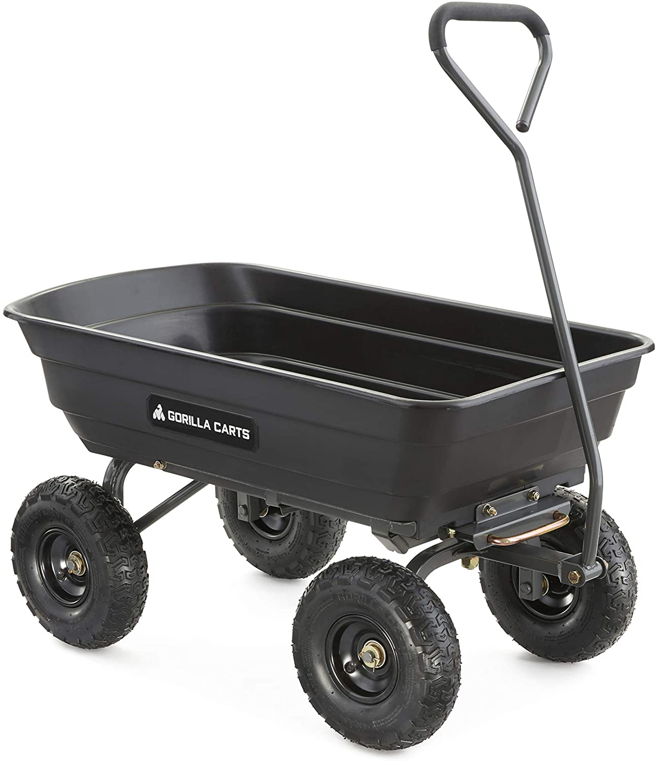 10" Gorilla Carts GOR4PS Poly Garden Dump Cart w/Steel Frame $73 + Free Shipping
