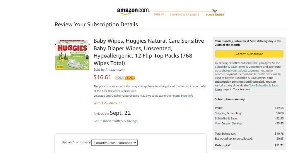 [$10.78] 768 wipes Baby Wipes, Huggies Natural Care Sensitive Baby Diaper Wipes, Unscented, Hypoallergenic, 12 Flip-Top Packs (768 Wipes Total)