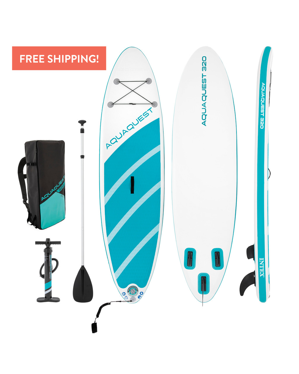 INTEX AquaQuest Inflatable Paddle Board: Model 240 $70 for child; Model 320 $90 for adults at Woot